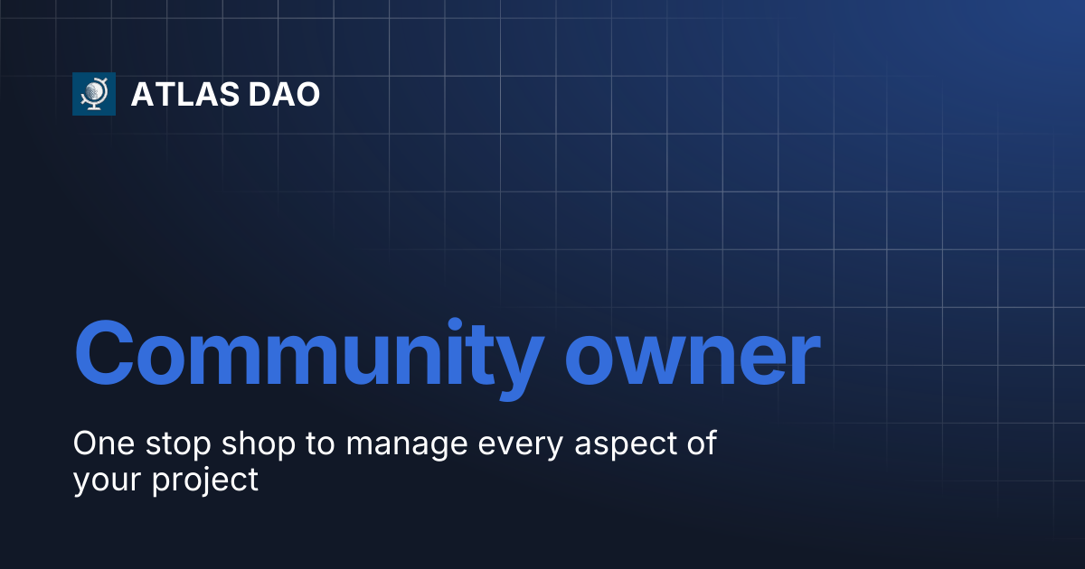 Community owner | ATLAS DAO